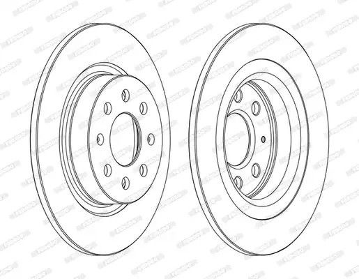 Диск гальмівний FIAT PUNTO, OPEL CORSA, FERODO (DDF1299C)
