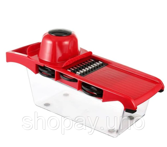 Овочерізка - мультислайсер Mandoline Slicer 6 in 1 · Тертка – шатківниця для овочів та фруктів з контейнером | Зображення 5