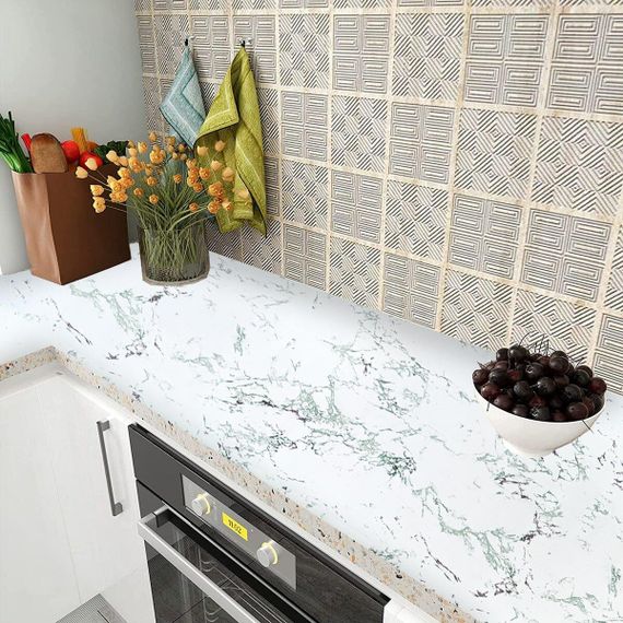 Самоклеюча плівка зелено-червоний мармур 0,45х10м SW-00001272 | Зображення 4