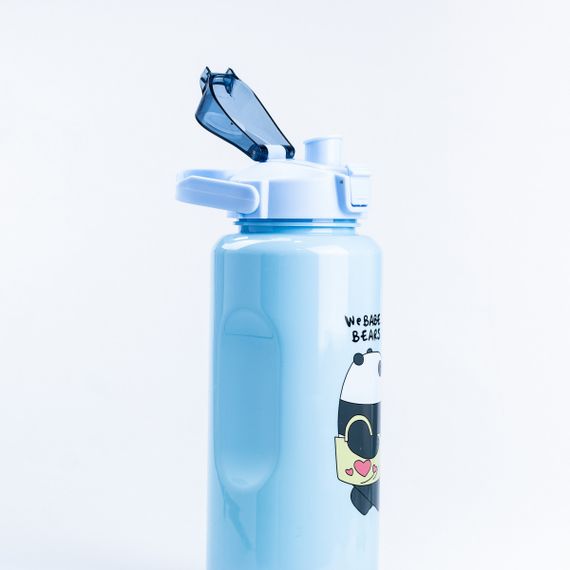 Набір пляшок 3 в 1 Панда з поїлкою і ручкою 0.3 (л) 0.7 (л) 2 (л) Синій | Зображення 2
