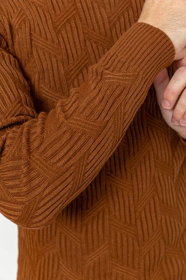 Светр чоловічий, колір коричневий, 161R1034 | Зображення 4
