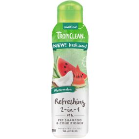 Освіжаючий шампунь-кондиціонер для собак та котів TropiClean Watermelon Refreshing 2-in-1, 355 мл