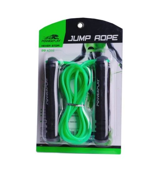 Скакалка PowerPlay 4205 Classic Plus Jump Rope Зелена 2,7 м (PP_4205_Green) | Зображення 2