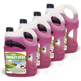 Омивач скла Літній "Bubble Gum" Lotus каністра з носиком УПАКОВКА 4 шт. x 4 л