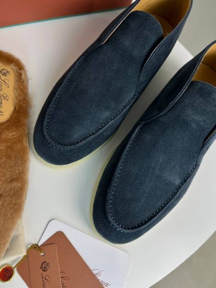 Лофери Loro Piana Open Walk темно-синього кольору ob435 | Зображення 4