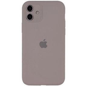 Чехол Silicone Case Full Camera Protective (AA) для Apple iPhone 12 (6.1") Серый / Lavender