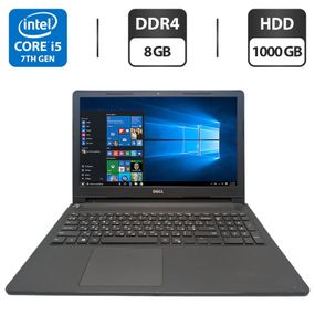 Ноутбук Dell Inspiron 15 3567 / 15.6" (1920x1080) TN / Intel Core i5-7200U (2 (4) ядер по 2.5 - 3.1 GHz) / 8 GB DDR4 / 1000 GB HDD / Intel HD Graphics 620 / WebCam / DVD-ROM б/в