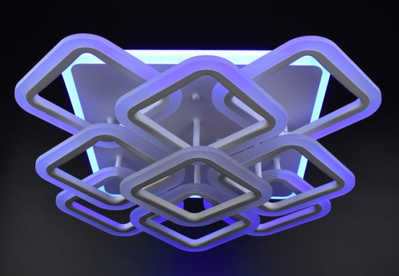 Люстра світлодіодна стельова LED світильник для квартири на стелю лед з пультом 25942 Білий 13х49х49 см. | Зображення 6