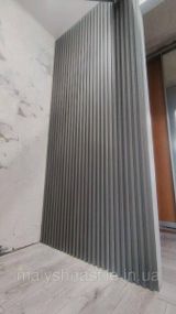 Рейка декоративная WPC стеновая стальная серая 3000х160х23мм SW-00001528