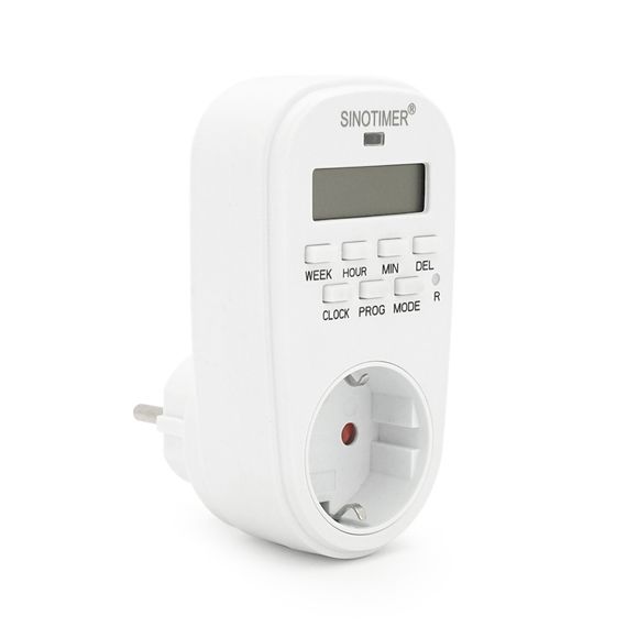Розетка c цифровым недельным таймером Sinotimer TM518.16A,3000W,230V
