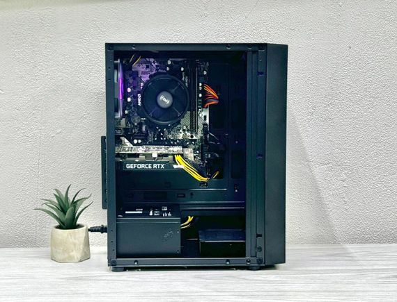 Ігровий ПК Aura Tower / AMD Ryzen 5 3600 (6 (12) ядер по 3.6 - 4.2 GHz) / 16 GB DDR4 / 480 GB SSD / nVidia GeForce RTX 3050, 8 GB GDDR6, 128-bit / 600W | Зображення 3