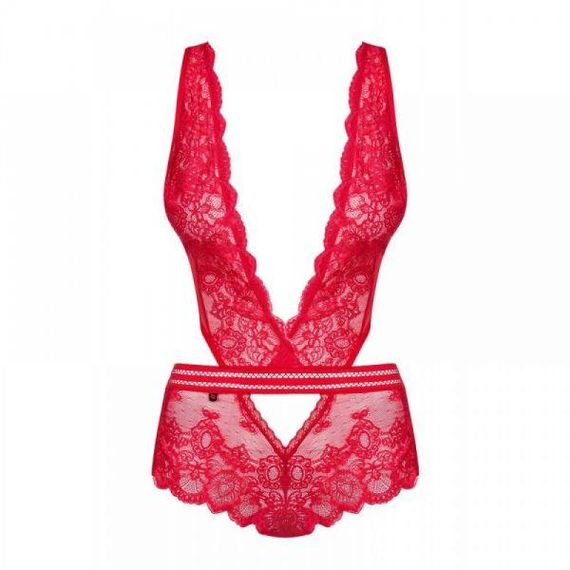 Боди Obsessive 853-TED-3 teddy red S/M sexstyle | Зображення 3