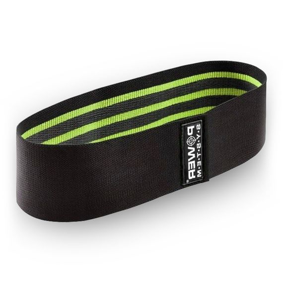 Тканева гумка для фітнесу та спорту Павер сістем PS-4092 Booty Band LVL 2 Black/Green (d_80 см. навантаження | Зображення 4