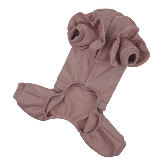 Костюм трьохнитка рюша пудра D-167 | Зображення 3