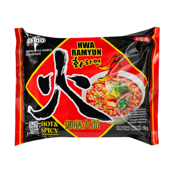 Корейська локшина з гострим перцем  HWA RAMYUN Рамен 120г Paldo 648436100422