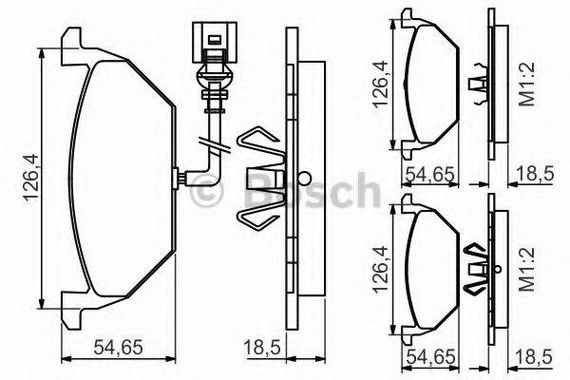 Колодка гальм. диск. AUDI A3, SEAT, SKODA, VW передн. (вир-во Bosch) BOSCH 0986495213 на VW VENTO V универсал (1K5)