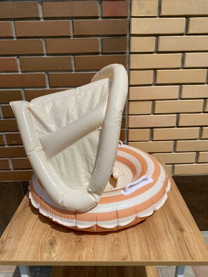 Надувне коло з трусиками та дахом для захисту від сонця Помаранчева полоса | Зображення 4