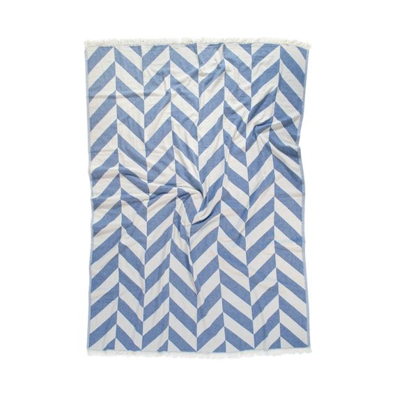 Плед Barine 9180 Туреччина 130*180 см  Бавовна Синій