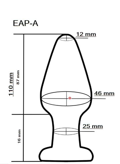 Анальний плаг зі скла EGZO EAP-A (довжина 11 см, діаметр 4,6 см ) Sex Aura | Зображення 2