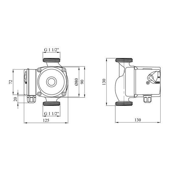 Насос циркуляційний Forwater GPD 25/4-130 (Grundfos) | Зображення 1