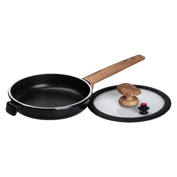 Алюминиевая сковорода 1 л с керамическим антипригарным покрытием Ø 20 см черная MGC HP-4-456B | Зображення 3