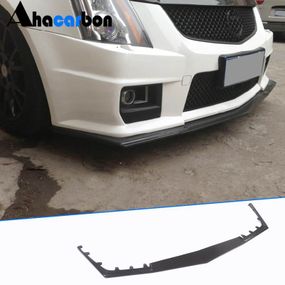 Накладка на передний бампер Lip V1 (для CTS V Coupe, Карбон) для Cadillac CTS 2007-2014 гг