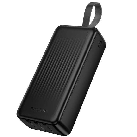 Power Bank Borofone BJ79B з кабелем USB+Type-C+Lightning (30000mAh) Чорний | Зображення 3