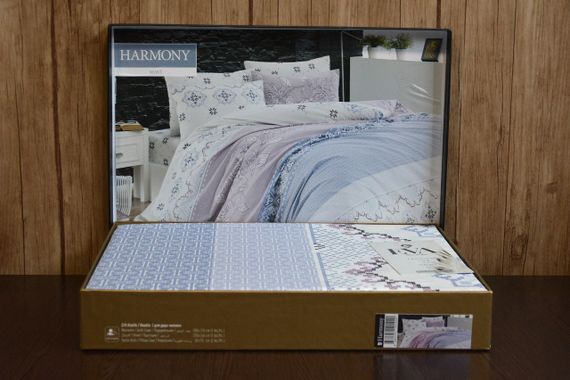 Постільна білизна EVA Ranforce 160 х 220 см. Harmony Mavi | Зображення 1