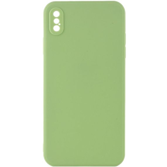 Силиконовый чехол Candy Full Camera для Apple iPhone XS Max (6.5") Фисташковый