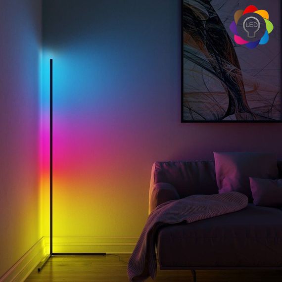 Кутовий LED торшер Ledox Design з пультом та регульованою яскравістю 330 колірних комбінацій | Зображення 1