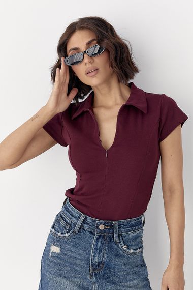 Жіноче поло Crep - бордо цвет, S (є розміри)