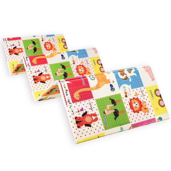 Развивающий термоковрик детский 180х200х0.8см "Ростомер | Животные с словами" (266) SW-00000893