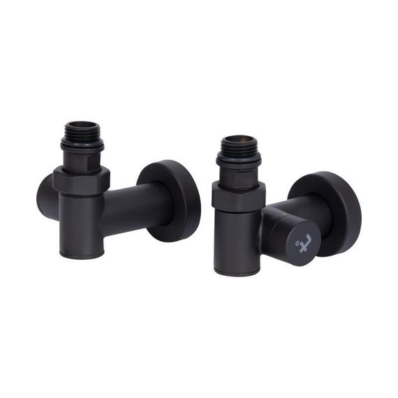 Комплект кранів Thermo Alliance Standart 1/2" чорний, для сушарки для рушників кутовий SF395W15HEB