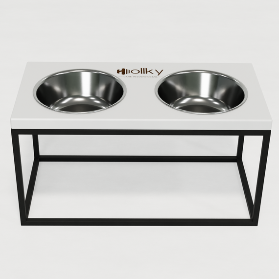 Миски на подставке для средних и больших собак Hollky Base L (2 × 0,95 л) BL-422120-BLWH | Зображення 6