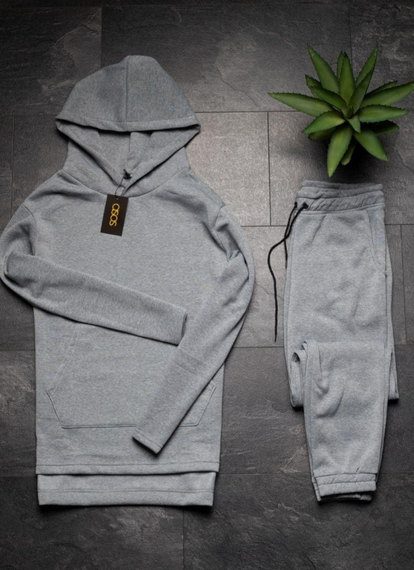 Мужской очень теплый спортивный костюмм Асос FD2022 размер L, цвет серый | Зображення 3