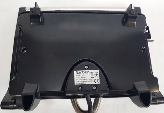 Прижимной контактный домашний электрогриль Rainberg RB-5401 1500Вт электрический гриль для дома | Зображення 6