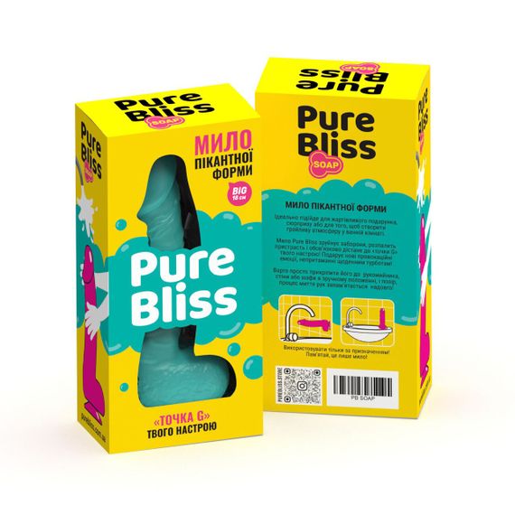 Мило у формі пеніса Pure Bliss BIG Turquoise, крафтове мило-член, натуральне | Зображення 6