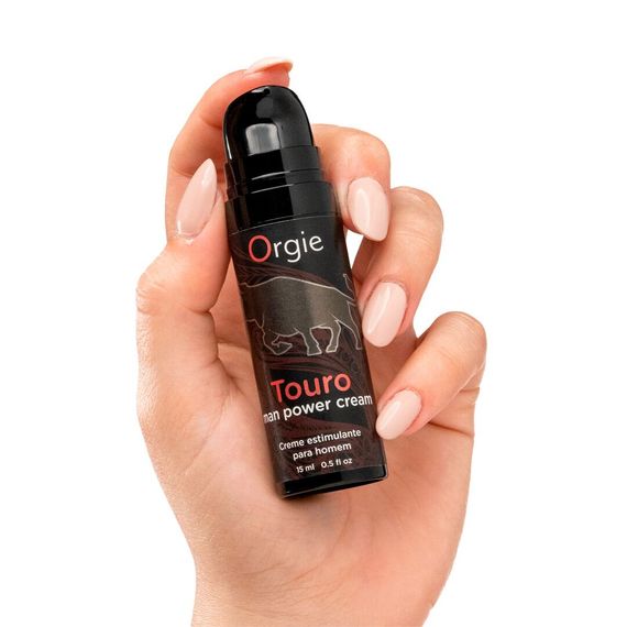 Крем для посилення ерекції Orgie Touro Power Cream, 15 мл, з таурином, гінкго та коренем женьшеню | Зображення 1