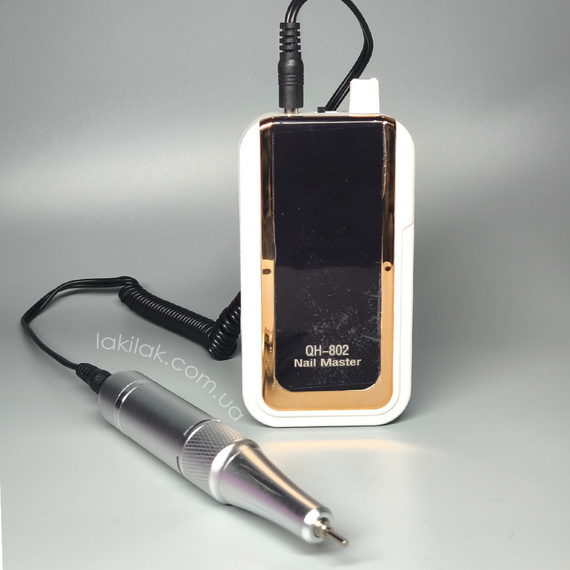 Фрезер для манікюру на акумуляторі QH-802 15W 45тис.обертів/хв (білий) | Зображення 1