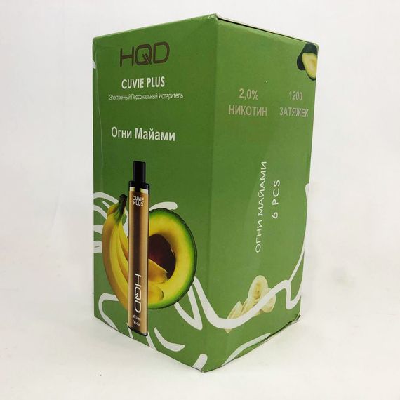 Одноразовая pod-система HQD Cuvie PLUS 1200 puffs. Огни Майами | Зображення 5