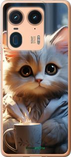 Чохол на Motorola Edge 50 Ultra Білий кіт "5646u-3760-2448"