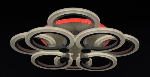 Люстра світлодіодна стельова LED світильник для квартири на стелю лед з пультом 25961 Білий 11х45х54 см. | Зображення 8