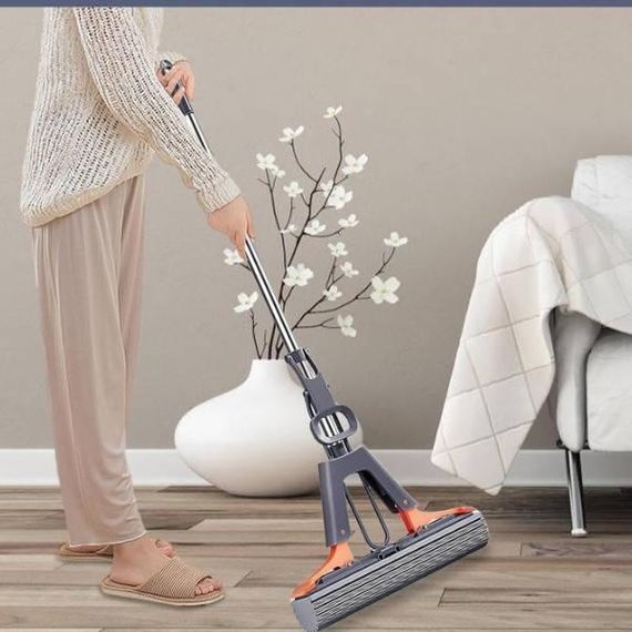 Складна швабра з насадкою Cotton Mop Сіра
