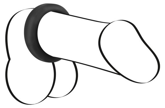Ерекційне кільце - Black Velvets Cock Ring, 3.8 см | Зображення 1