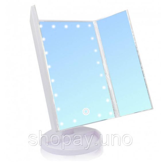 Зеркало с led подсветкой на подставке, Зеркало с подвеской для макияжа 5 кратное увеличение NH-39 | Зображення 5