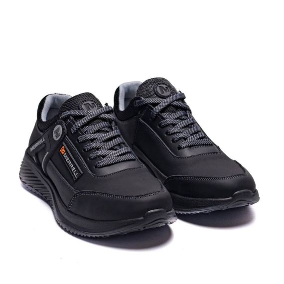 Демісезонні шкіряні  кросівки Merrell  колір чорний/сірий | Зображення 1