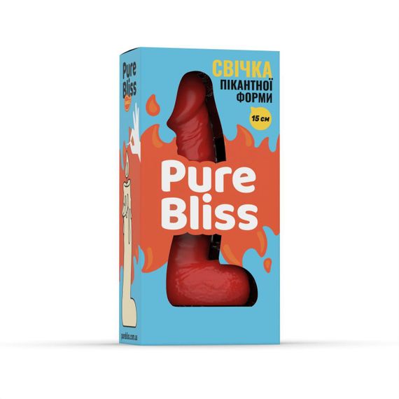 Свічка у вигляді члена Pure Bliss MINI Red 15 см | Зображення 5