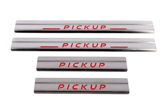Накладки на пороги Carmos V1 (4 шт, нерж) для Nissan NP300 1999-2015 | Зображення 1