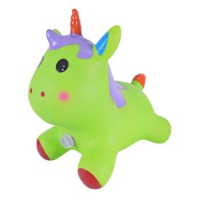 Детская игрушка-прыгун "Единорог" RB2520 музыка, свет Зеленый