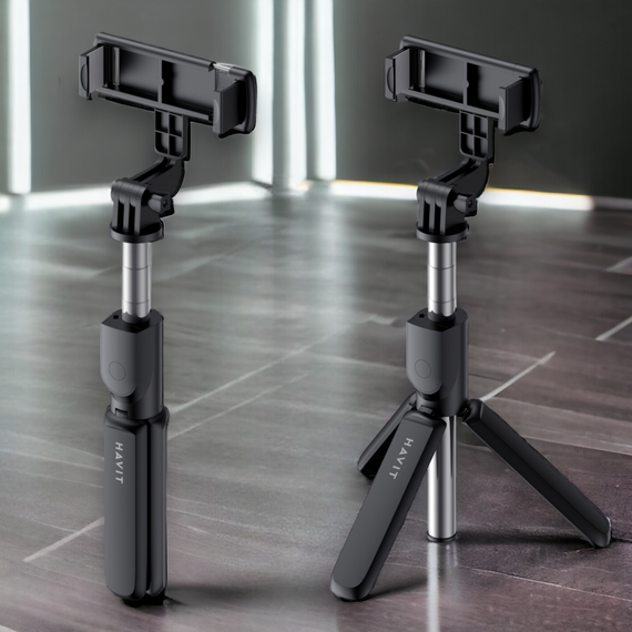 Беспроводной телескопический трипод-монопод с HAVIT HV-ST7033 Black | Зображення 1